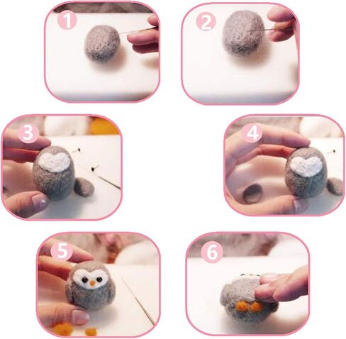 128 Pieces Needle Felting Kit, 36 Colors Wool Roving Set with Wool Felt Tools and Foam Mat, Felting Starter Kit, Needle Wool Felting Tools Kit for DIY Craft Home Decoration Gift in Kuwait