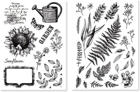 Clear Stamps Forever Stamp Silicone - مجموعات الطوابع مع مجموعة قوالب أريلية لتزيين سجل القصاصات DIY ZENTA (ورقتان_vitange 1) in Saudi Arabia