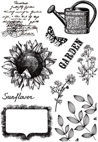 Clear Stamps Forever Stamp Silicone - مجموعات الطوابع مع مجموعة قوالب أريلية لتزيين سجل القصاصات DIY ZENTA (ورقتان_vitange 1) in Saudi Arabia