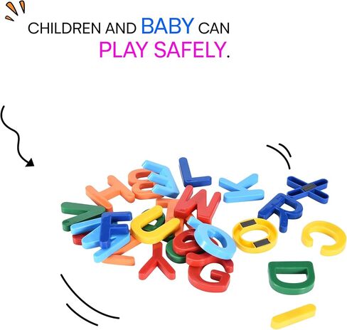 Amazaque Magnet الأبجدية الإنجليزية - مغناطيس الثلاجة لتعزيز المفردات - مجموعة ألعاب تعليمية ABC ملونة لتعلم ما قبل المدرسة - لعبة تهجئة للأطفال - مغناطيس الثلاجة للأطفال الصغار in Kuwait