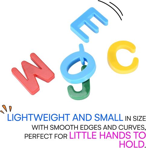 Amazaque Magnet الأبجدية الإنجليزية - مغناطيس الثلاجة لتعزيز المفردات - مجموعة ألعاب تعليمية ABC ملونة لتعلم ما قبل المدرسة - لعبة تهجئة للأطفال - مغناطيس الثلاجة للأطفال الصغار in Kuwait