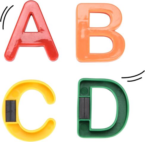 Amazaque Magnet الأبجدية الإنجليزية - مغناطيس الثلاجة لتعزيز المفردات - مجموعة ألعاب تعليمية ABC ملونة لتعلم ما قبل المدرسة - لعبة تهجئة للأطفال - مغناطيس الثلاجة للأطفال الصغار in Kuwait
