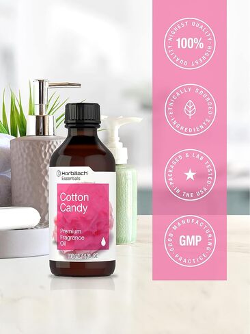 Cotton Candy Fragrance Oil | 4 Fl Oz (118ml) | Premium Grade | for Diffusers, Candle and Soap Making, DIY Projects & More | by Horbaach in Saudi Arabia