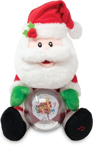 Cuddle Barn - Snowglobe Santa | Animated Christmas Santa Claus with LED Light Stuffed Animal Plush Toy | Dances Around to Here Comes Santa Claus for Xmas, Gifts, Birthdays, 11 Inches in Kuwait