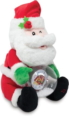 Cuddle Barn - Snowglobe Santa | Animated Christmas Santa Claus with LED Light Stuffed Animal Plush Toy | Dances Around to Here Comes Santa Claus for Xmas, Gifts, Birthdays, 11 Inches in Kuwait