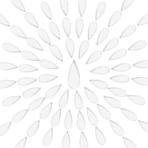 OLYCRAFT 150pcs Leaf Shape Craft Mirrors Mosaic Tiles 11x25mm Petal Mosaic Tiles Mini Glass Mirror Tiles Leaf Glass Cabochons Glass Flower Leaves Tiles for DIY Crafts Art Wall Door Home Decorations in Kuwait