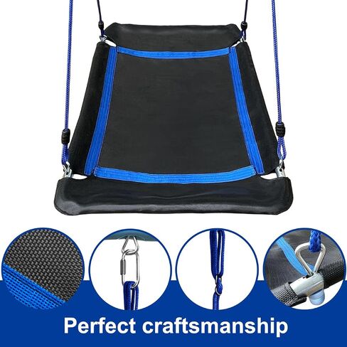 JYGOPLA 2 Seat Swing Set for Backyard, Heavy Duty Metal A-Frame Swing Holds 440 lbs,1 Adjustable Platform Swing Seat, and 1 u-Shape Seat Swing, Outdoor Playground Suitable for Kids Aged 3-8 Years in Kuwait