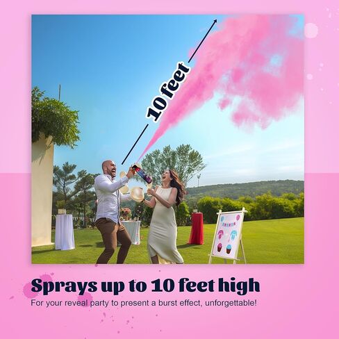 POPUPARTY 2 Pack Pink & Blue Gender Reveal Fire Extinguisher Color Blaster in Kuwait