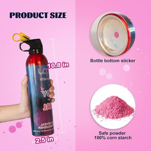 POPUPARTY 2 Pack Pink & Blue Gender Reveal Fire Extinguisher Color Blaster in Kuwait