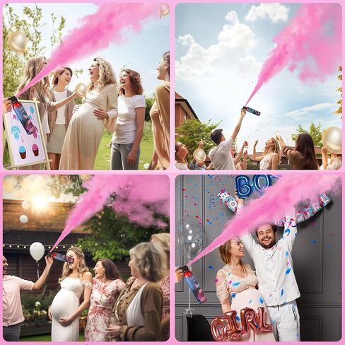 POPUPARTY 2 Pack Pink & Blue Gender Reveal Fire Extinguisher Color Blaster in Kuwait