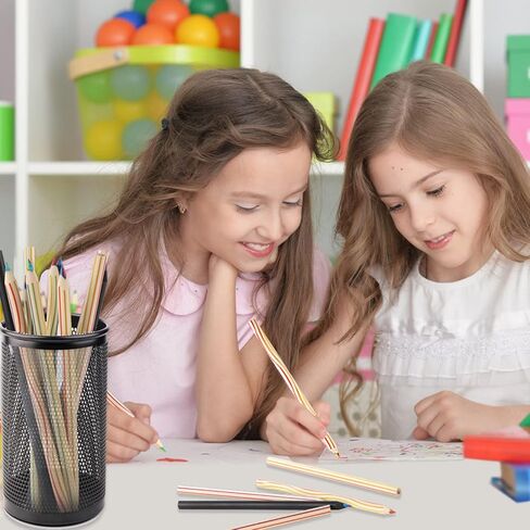 Needbrock 36 Pcs Rainbow Colored Pencils for Kids, 3 Different Types of Colored Rainbow, Rainbow Pencils for Adults Kids Coloring School Classroom Art Drawing Supplies(6.89 X 0.28 Inch) in Kuwait