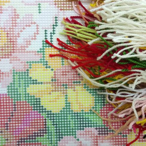 Brvsk Bellflowers. Embroidery Kit. Throw Pillow 16×16 Inches. Printed Tapestry Canvas, European Quality in Kuwait