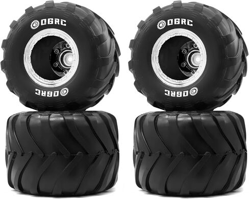 مجموعة إطارات حافة عجلة الشاحنة الكبيرة OGRC 1.0 RC لسيارة FCX24 SCX24 C10 JLU Deadbolt Gladiator Bronco 1/24 الزاحفة (أسود) in Kuwait