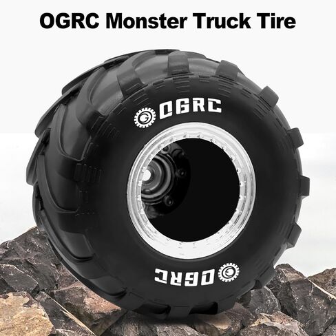 مجموعة إطارات حافة عجلة الشاحنة الكبيرة OGRC 1.0 RC لسيارة FCX24 SCX24 C10 JLU Deadbolt Gladiator Bronco 1/24 الزاحفة (أسود) in Kuwait