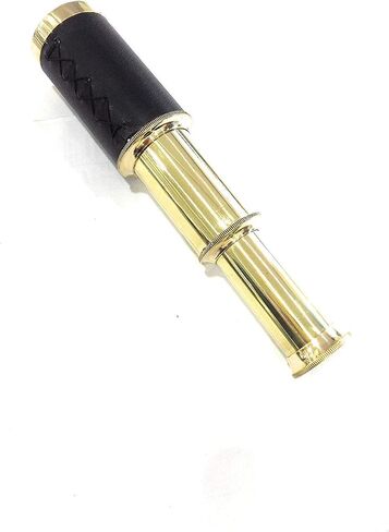 Brass Telescope Handheld Pirate Navigation Telescope with Cylindrical Leather Bag Brass Nautical Spyglass Gifting for Travelers Adventure Enthusiasts Collectible in Saudi Arabia