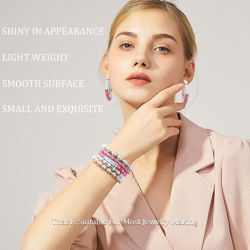 1500pcs 6mm Gold Flat Round Spacer Beads Disc Loose Jewelry Making Beads for DIY Bracelet Necklace Earring Craft Supplies in Kuwait