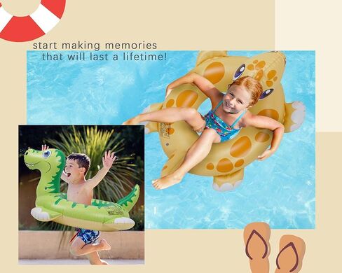 zq ديناصور بركة يطفو الأطفال 2 حزمة أنبوب حمام السباحة يطفو لحمام السباحة، نفخ حمام سباحة الأطفال يطفو طوافات السباحة حلقات السباحة الأنابيب الداخلية لحفلة حمام السباحة، تي ريكس وتريسيراتوب العوامات in Kuwait
