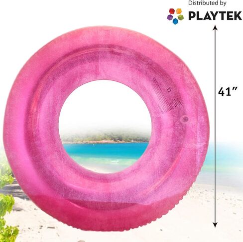 Playtek 41 inch Giant Pool Float Ring, Large Round Pirate Swim Tube, Durable Floats for Swimming on Beach, Pool, Water Sports in Kuwait