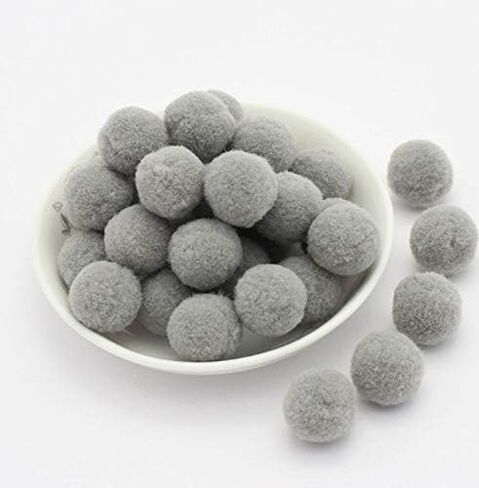 كرات YYCRAFT Craft Pom Pom مقاس 1.25 بوصة بوم بوم بيضاء 100 قطعة (حجم بوم: 1.25 بوصة) in Saudi Arabia