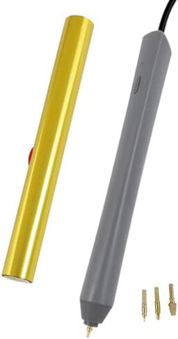 Hot Foil Pens with 4 Size Metal Tips & 4pcs Heat Activated Foil Roll Sets for Card Making Scrapbooking Tools All in One Kits Drawing Pen USB Powered DC5V Foil Quill Starter Kits in Kuwait