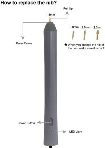 Hot Foil Pens with 4 Size Metal Tips & 4pcs Heat Activated Foil Roll Sets for Card Making Scrapbooking Tools All in One Kits Drawing Pen USB Powered DC5V Foil Quill Starter Kits in Kuwait