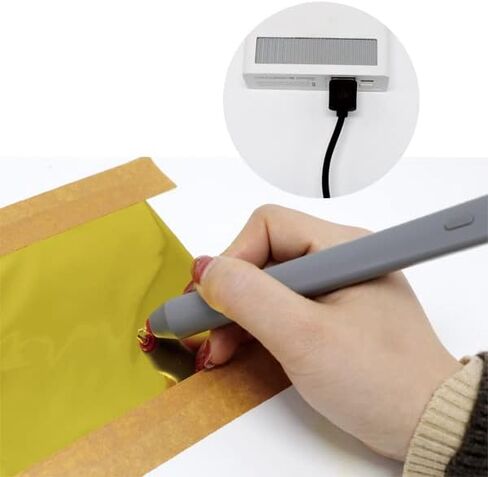 Hot Foil Pens with 4 Size Metal Tips & 4pcs Heat Activated Foil Roll Sets for Card Making Scrapbooking Tools All in One Kits Drawing Pen USB Powered DC5V Foil Quill Starter Kits in Kuwait