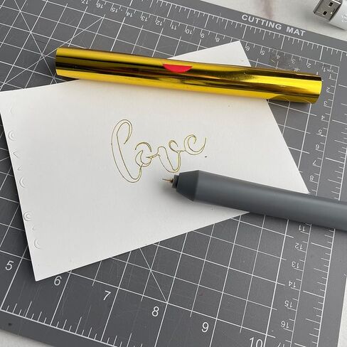 Hot Foil Pens with 4 Size Metal Tips & 4pcs Heat Activated Foil Roll Sets for Card Making Scrapbooking Tools All in One Kits Drawing Pen USB Powered DC5V Foil Quill Starter Kits in Kuwait