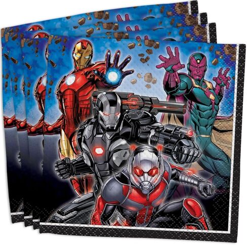 مناديل ورقية للمشروبات من Marvel Avengers | 5 × 5 | 16 قطعة in Saudi Arabia