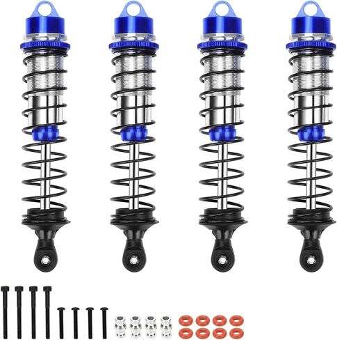 RCAWD Shock Absorber for Maxx 1/10 Upgrades, Front Rear RC Shocks Damper with Spring Adjustable Aluminum Parts for # 89086-4,# 89076-4, # 8961 Red in Saudi Arabia