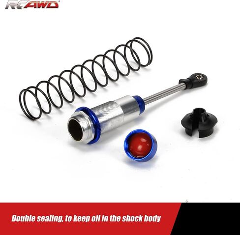 RCAWD Shock Absorber for Maxx 1/10 Upgrades, Front Rear RC Shocks Damper with Spring Adjustable Aluminum Parts for # 89086-4,# 89076-4, # 8961 Red in Saudi Arabia