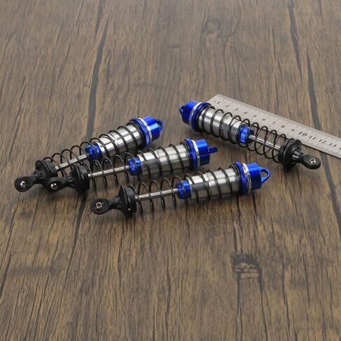 RCAWD Shock Absorber for Maxx 1/10 Upgrades, Front Rear RC Shocks Damper with Spring Adjustable Aluminum Parts for # 89086-4,# 89076-4, # 8961 Red in Saudi Arabia
