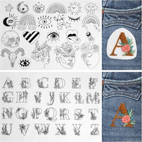 مثبت قابل للذوبان في الماء للتطريز، ومثبتات التطريز، وأنماط التطريز، وورق التطريز بالعصا والغرز مع أنماط القطط والكلاب للتطريز (سلسلة الفطر والحيوانات) in Kuwait