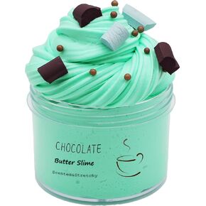 Butter Chocolate Slime, Scented and Stretchy Clay Sludge Toy, Party Favors, Prize, School Education, Birthday Gifts for Kids Girls Boys (200ml)