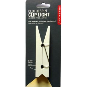 Kikkerland Clothespin Clip Light