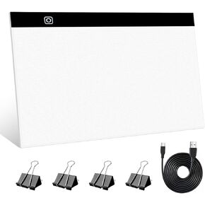 SevenFish Diamond Painting Accessories A3S Light Pad, Upgraded Light Board High Brightness No Black Dots Diamond Art Light Box for Diamond Painting Tools, Drawing/Tracing/Craft/Sketching/Weeding Vinyl