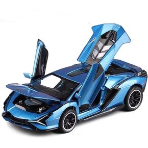 Lambo Toy Car Sian FKP3 Die-Cast Car Model with Lights and Sound Pull Back Toy Car for Boys Age 3 4 5 6 + Year Old (Blue) in Saudi Arabia