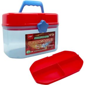 3T6B 9 Inch Portable Toy Organizers and Storage Case Tool Box, Bins & Things Storage Container with Removable Tray, Lego organizers and storage for Barbie Dolls, Hot Wheel toy bins for kids organizer in Kuwait