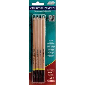 PRO ART - 3078 Pencil Set Sketch & Draw, 9.38" x 9.38" x 0.25", Graphite & Charcoal