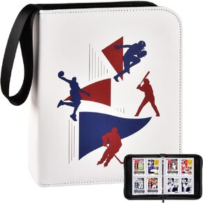 حامل بطاقات كرة القدم لبطاقات NFL/لسلسلة بطاقات البيسبول Topps 2022. ألبوم مجموعة بطاقات كرة السلة لبطاقات التداول الرياضية، حافظة حماية 440 جيبًا لـ TCG (صندوق فقط) - أبيض in Kuwait