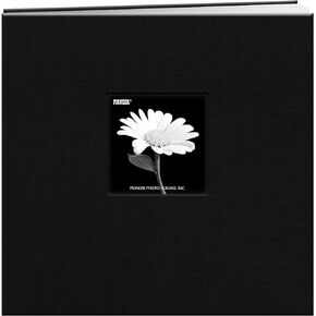 Pioneer MB10CB-F/BK 12 Inch by 12 Inch Postbound Fabric Frame Cover Memory Book, Black in Kuwait