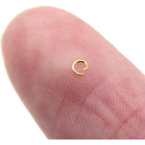 3 mm Jump Rings 18K Gold Plated Stainless Steel Open Jump Rings Small Jump Rings for Miniature Jewelry Making (Gold 3 mm)