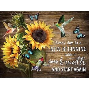 Sunflower Diamond Painting Kits for Adults - Art Beginner, 5D DIY Full Drill Dots Paintings with Diamonds Gem and Crafts Home Wall Decor 11.8x15.7inch