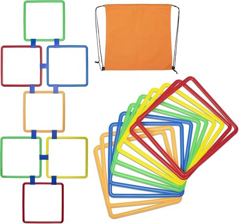 مجموعة مربعات حجلة بلاستيكية كبيرة من تي دي ار اس بي ال واي لا حاجة للطباشير للعب في الاماكن المغلقة والمفتوحة كاملة مع موصلات وشنطة حمل in Kuwait