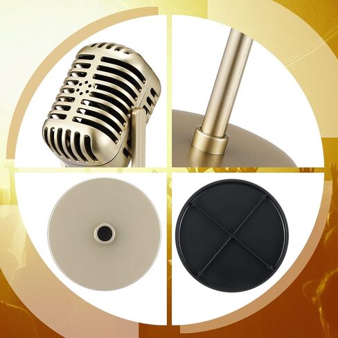 4 قطع من Zubebe ميكروفون قديم دعائم ميكروفون بلاستيكي عتيق لعبة ميكروفون وهمية للهالوين عيد الميلاد ديكور طاولة المسرح لحفلات الزفاف وأعياد الميلاد وحفلات التظاهر (أسود) in Kuwait