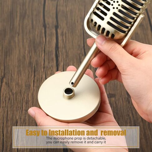 4 قطع من Zubebe ميكروفون قديم دعائم ميكروفون بلاستيكي عتيق لعبة ميكروفون وهمية للهالوين عيد الميلاد ديكور طاولة المسرح لحفلات الزفاف وأعياد الميلاد وحفلات التظاهر (أسود) in Kuwait