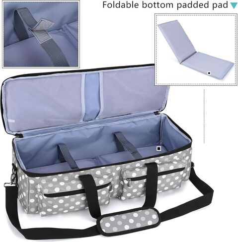 LUXJA Carrying Bag Compatible with Cricut Explore Air and Maker, Tote Bag Compatible with Cricut Explore Air, Silhouette Cameo 4 and Supplies (Bag Only, Patent Design), Purple in Saudi Arabia