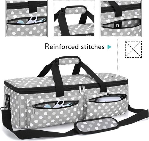 LUXJA Carrying Bag Compatible with Cricut Explore Air and Maker, Tote Bag Compatible with Cricut Explore Air, Silhouette Cameo 4 and Supplies (Bag Only, Patent Design), Purple in Saudi Arabia