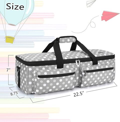 LUXJA Carrying Bag Compatible with Cricut Explore Air and Maker, Tote Bag Compatible with Cricut Explore Air, Silhouette Cameo 4 and Supplies (Bag Only, Patent Design), Purple in Saudi Arabia