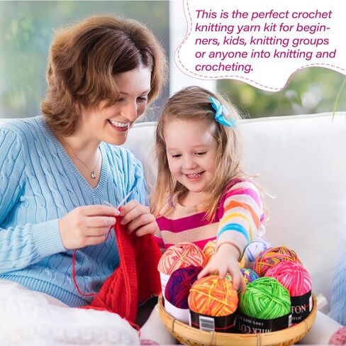 34 Rolls Acrylic Yarn for Crocheting Colorful Knitting Yarn Multi Colored Yarn Soft Rainbow Yarn Crochet Yarn for Crocheting and Knitting Craft Project in Saudi Arabia