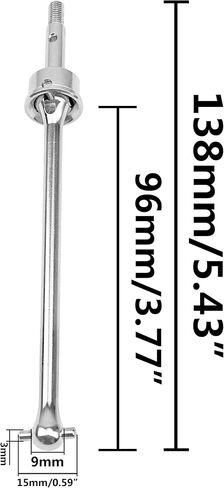 2 قطعة ShareGoo فولاذ أمامي CVD محرك عمود CVD Driveshaft Dogbone مشترك متوافق مع Traxxas UDR 1/7 RC غير محدود Desert Racer Repalce of 8550 8553 (فضي) in Kuwait